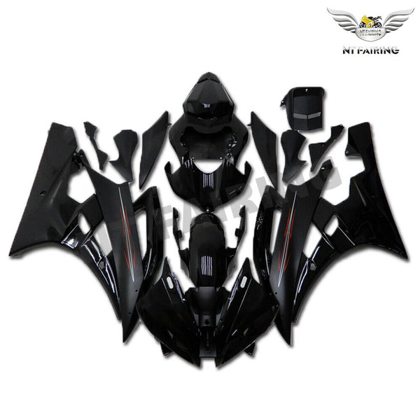 MSB Injection Kit Matte Glossy Black Fairing Fit for Yamaha 2006-2007 YZF R6 g02