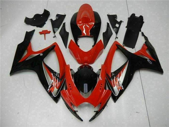MSB Injection Mold Red Fairing Fit for  2006 2007 GSXR 600 750 o003