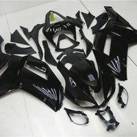 Fit for  2007 2008 ZX6R Plastic Glossy Black Injection Fairing Set n0q-B