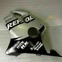 MS Injection Black Silver Fairing Plastic Fit for Honda 2001-2003 CBR600 F4I u035