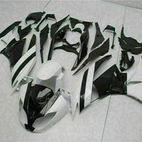 MSA Fit for  2009-2012 ZX6R Plastic White Black Injection Fairing t002