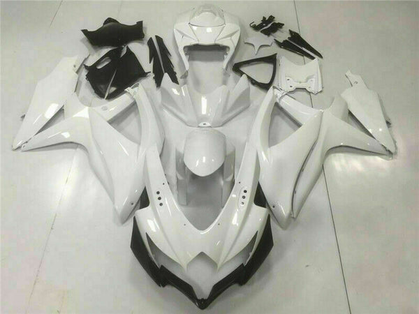 MSB Injection Mold White Fairing Set Fit for  2008-2010 GSXR 600 750 n014
