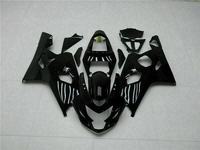 MS Injection Kit Gloss Black Fairing Fit for  2004 2005 GSXR 600 750 n09i