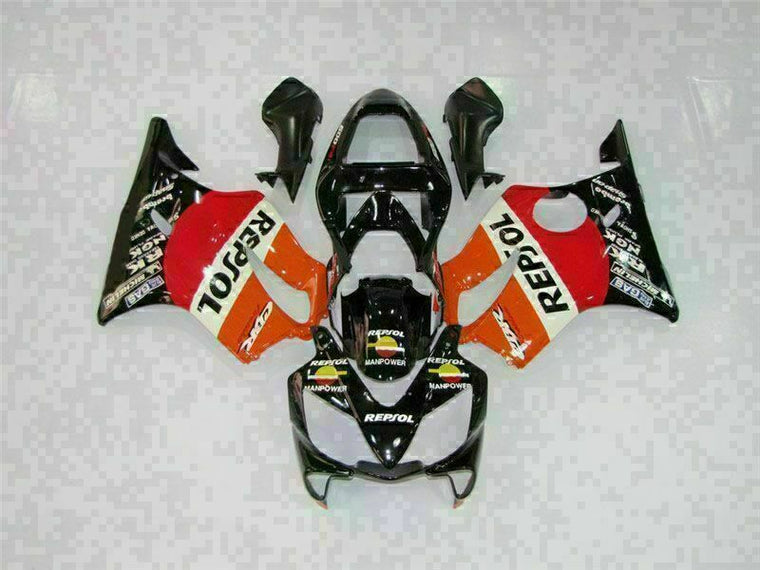 MS Injection Fairing Orange Black Kit Fit for Honda 2001-2003 CBR600 F4I u031
