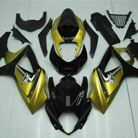 MS Injection Gold Black Fairing ABS Kit Fit for  2007-2008 GSXR 1000 p049