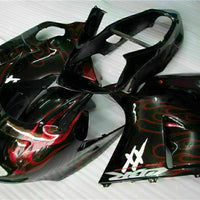 MS Injection Red Flame Fairing ABS Kit Fit for Honda 1996-2007 CBR1100XX u018