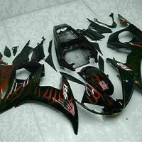 MS Injection Red Flame Fairing Fit for Yamaha YZF 2003-2005 R6 & 06-09 R6S g014