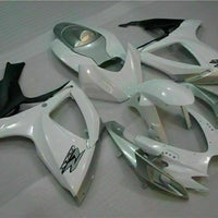 MSB Injection White Silver Fairing Fit for  2006 2007 GSXR 600 750 o077