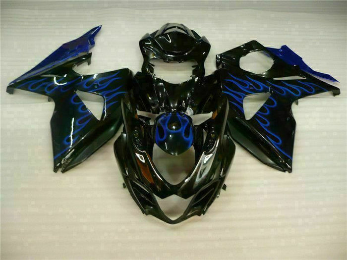 MS Injection Blue Flame Black Fairing Kit Fit for  2009-2016 GSXR1000 q022