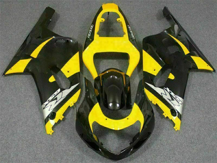 MSB Injection Yellow Black Fairing Fit for  2001-2003 GSXR 600 750 n026