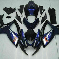 MSB Injection Black Blue Fairing Fit for  2006 2007 GSXR 600 750 n017