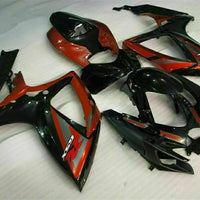 MSB Injection Black Red Fairing Fit for  2006 2007 GSXR 600 750 o082