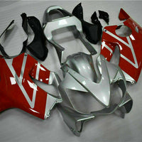 MSA Injection Red Silver Fairing Kit Fit for Honda 2001-2003 CBR600 F4I WTH u059