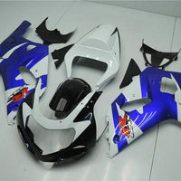 MSB Injection  White Blue Fairing Fit for  2001-2003 GSXR 600 750 l081