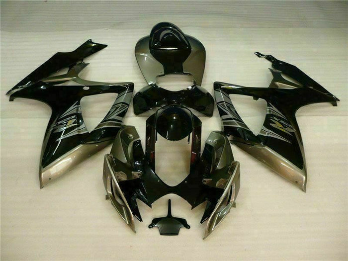 MSB Injection Black Gray Fairing Fit for  2006 2007 GSXR 600 750 n080