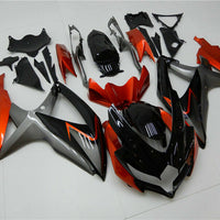 MSA Injection Orange Black Fairings Fit for  2008-2010 GSXR 600 750 o006g