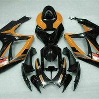 MSB Injection Black Orange Fairing Fit for  2006 2007 GSXR 600 750 n067