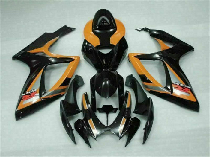 MSB Injection Black Orange Fairing Fit for  2006 2007 GSXR 600 750 n067