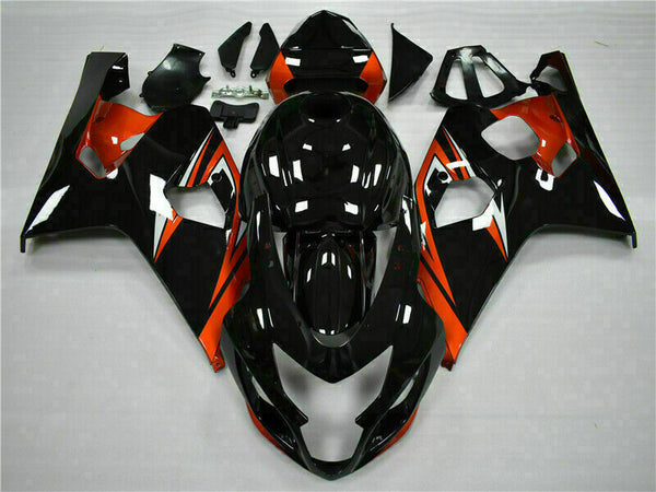 MS Injection Orange Black Fairing Fit for  2004-2005 GSXR 600 750 n011l