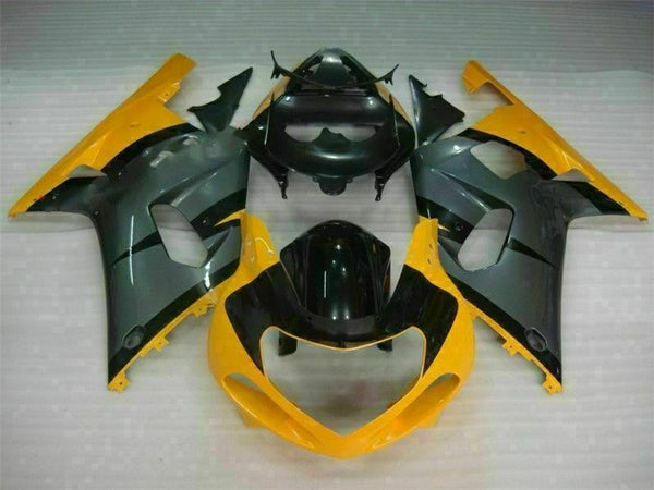 MSB Injection Black Yellow Fairing Fit for  2001-2003 GSXR 600 750 o079