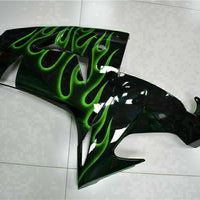 MSA Fit for  Ninja 2006-2007 ZX10R Green Flame Injection Fairing t009