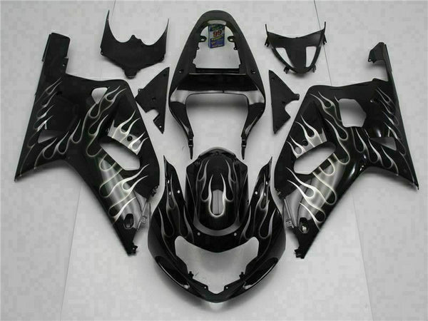 MSB Injection Mold Black Fairing Set Fit for  2001-2003 GSXR 600 750 o078