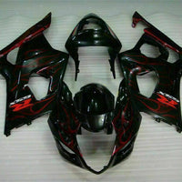 MS Injection New Red Flame Set Fairing Fit for  2003-2004 GSXR 1000 q038