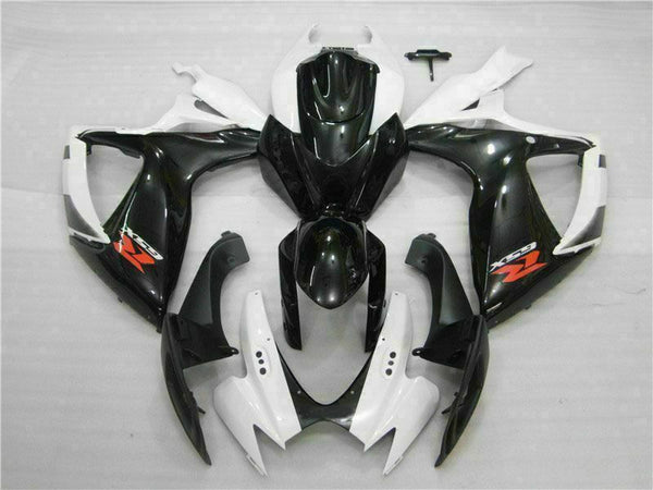 MSB Injection White Black Fairing Fit for  2006 2007 GSXR 600 750 n064