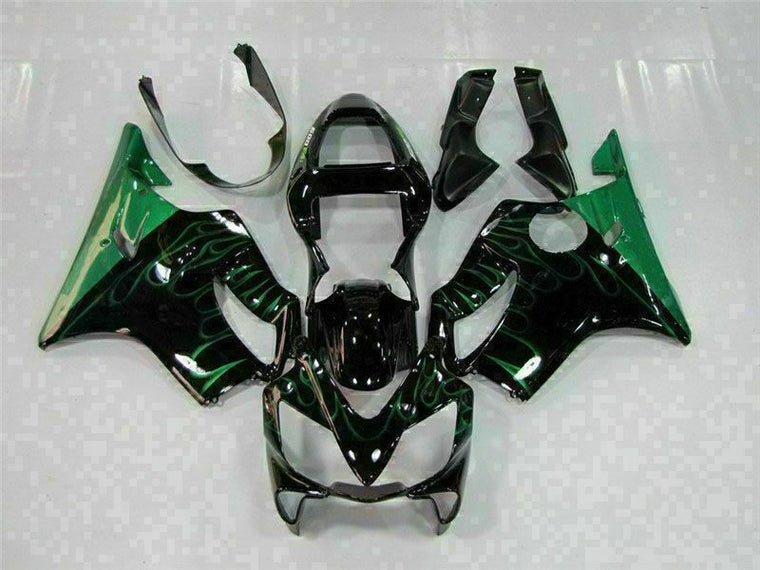 MS Injection Green Flame Fairing Plastic Fit for Honda 2001-2003 CBR600 F4I u029