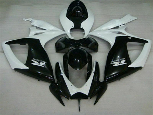 MSB Injection Black White Fairing Fit for  2006 2007 GSXR 600 750 k050