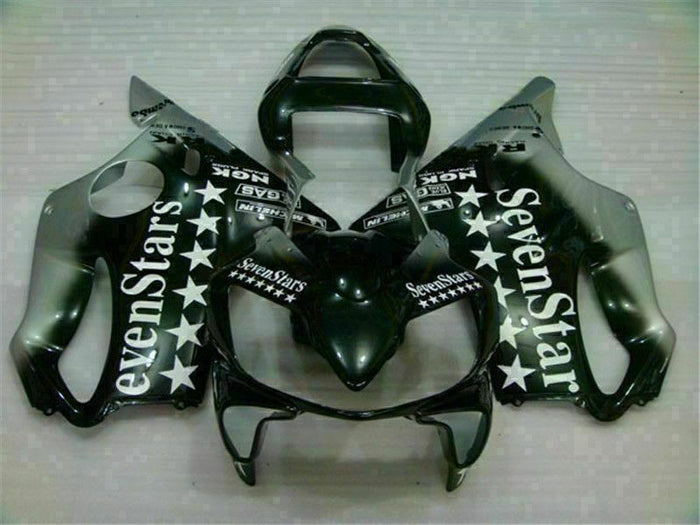MS Injection Black Silver Fairing Plastic Fit for Honda 2001-2003 CBR600 F4I u021