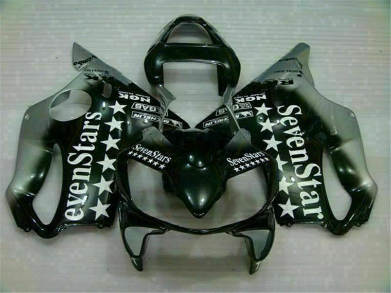 MS Injection Black Silver Fairing Plastic Fit for Honda 2001-2003 CBR600 F4I u021