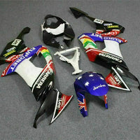 MSA Fit for  2008-2010 ZX10R ZX-10R ABS Blue Black Injection Fairing kt002