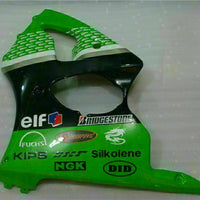 MS Fit for  2000-2002 ZX6R Plastic Green Black Injection Fairing ABS t022
