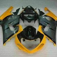MSB Injection Black Yellow Fairing Fit for  2001-2003 GSXR 600 750 n079