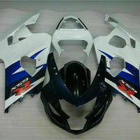 MSB Injection  White Black Fairing Fit for  2004 2005 GSXR 600 750 n054