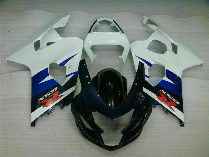 MSB Injection  White Black Fairing Fit for  2004 2005 GSXR 600 750 n054
