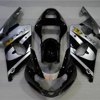 MS Injection Mold Silver Black Fairing Fit for  2000-2002 GSXR 1000 n001