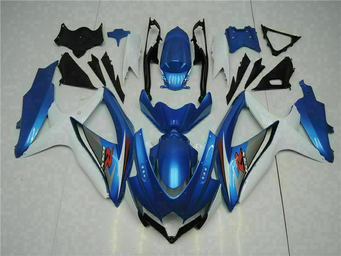 MSB Injection Blue White Fairing Fit for  2008-2010 GSXR 600 750 o063