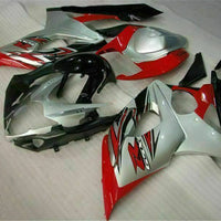 MS Injection Plastic Red White Fairing Fit for  2005-2006 GSXR 1000 r029