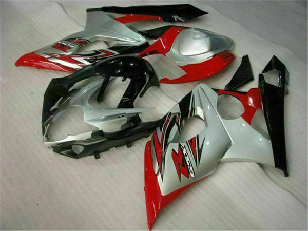 MS Injection Plastic Red White Fairing Fit for  2005-2006 GSXR 1000 r029