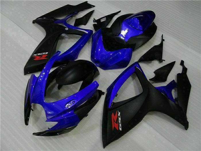 MSB Injection Blue Black Fairing Fit for  2006 2007 GSXR 600 750 o084