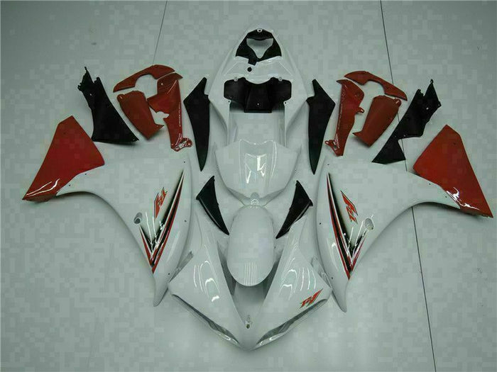 MSB Injection White Red Plastic Fairing Kit Fit for Yamaha YZF R1 2009-2011 j003