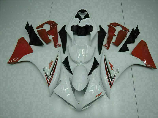 MSB Injection White Red Plastic Fairing Kit Fit for Yamaha YZF R1 2009-2011 j003