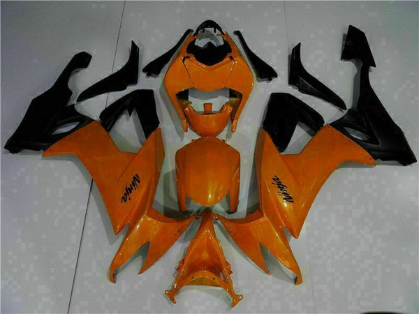 NT Fit for  2008-2010 ZX10R ZX-10R ABS Orange Black Injection Fairing N006