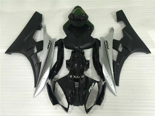 MS Injection Mold Silver Black Kit Fairing Fit for Yamaha 2006-2007 YZF R6 g012