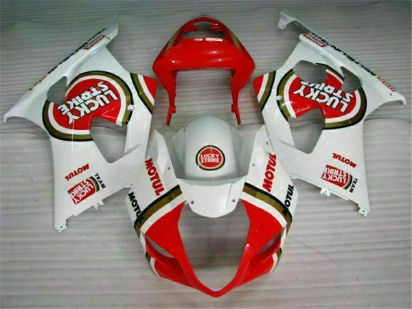 MS Injection Plastic Red White Fairing Fit for  2003-2004 GSXR 1000 r051