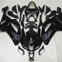 Fit for  2007 2008 ZX6R Plastic Glossy Black Injection Fairing Set n0q-B