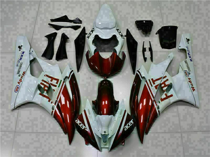 MS Injection Bodywork Brown White Fairing Fit for Yamaha 2006-2007 YZF R6 g067