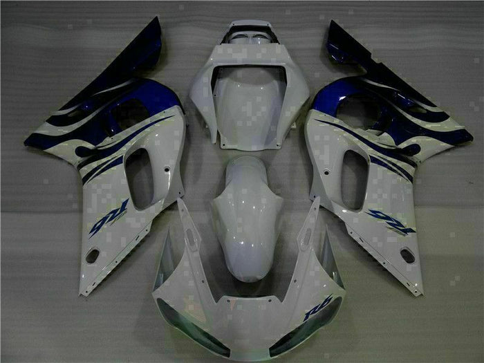 MS Injection Mold White Blue ABS Fairing Fit for Yamaha 1998-2002 YZF R6 g018